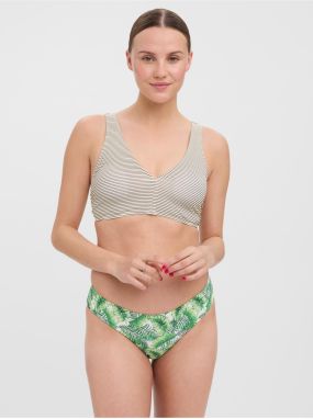 Krémový pruhovaný vrchný diel plaviek VERO MODA Vivi