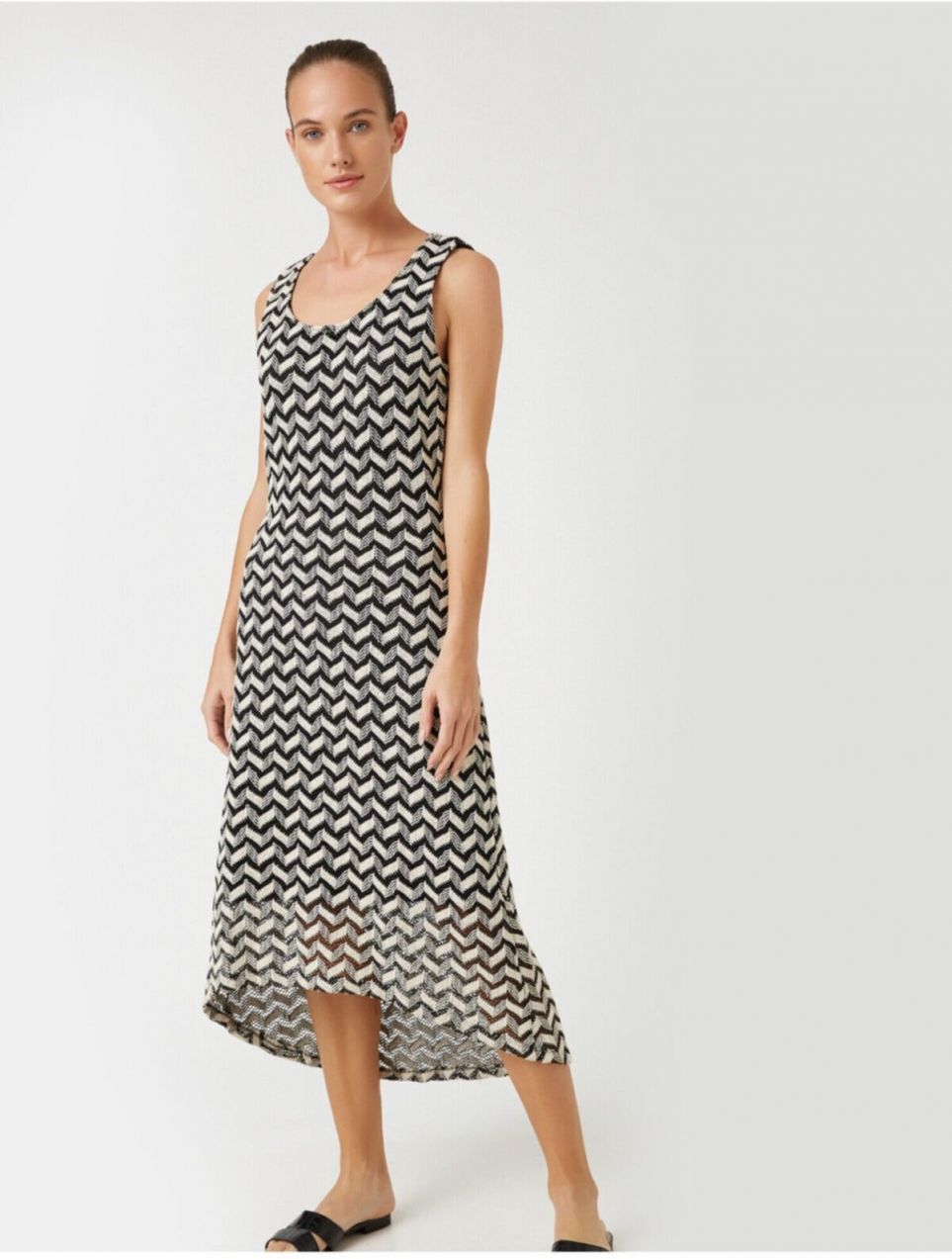 Koton Women's Black Patterned Dress