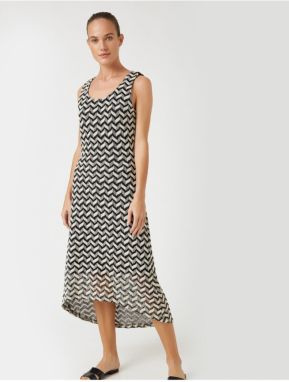 Koton Women's Black Patterned Dress