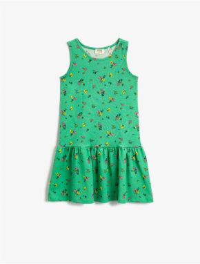 Koton Girl's Floral Sleeveless Dress Cotton