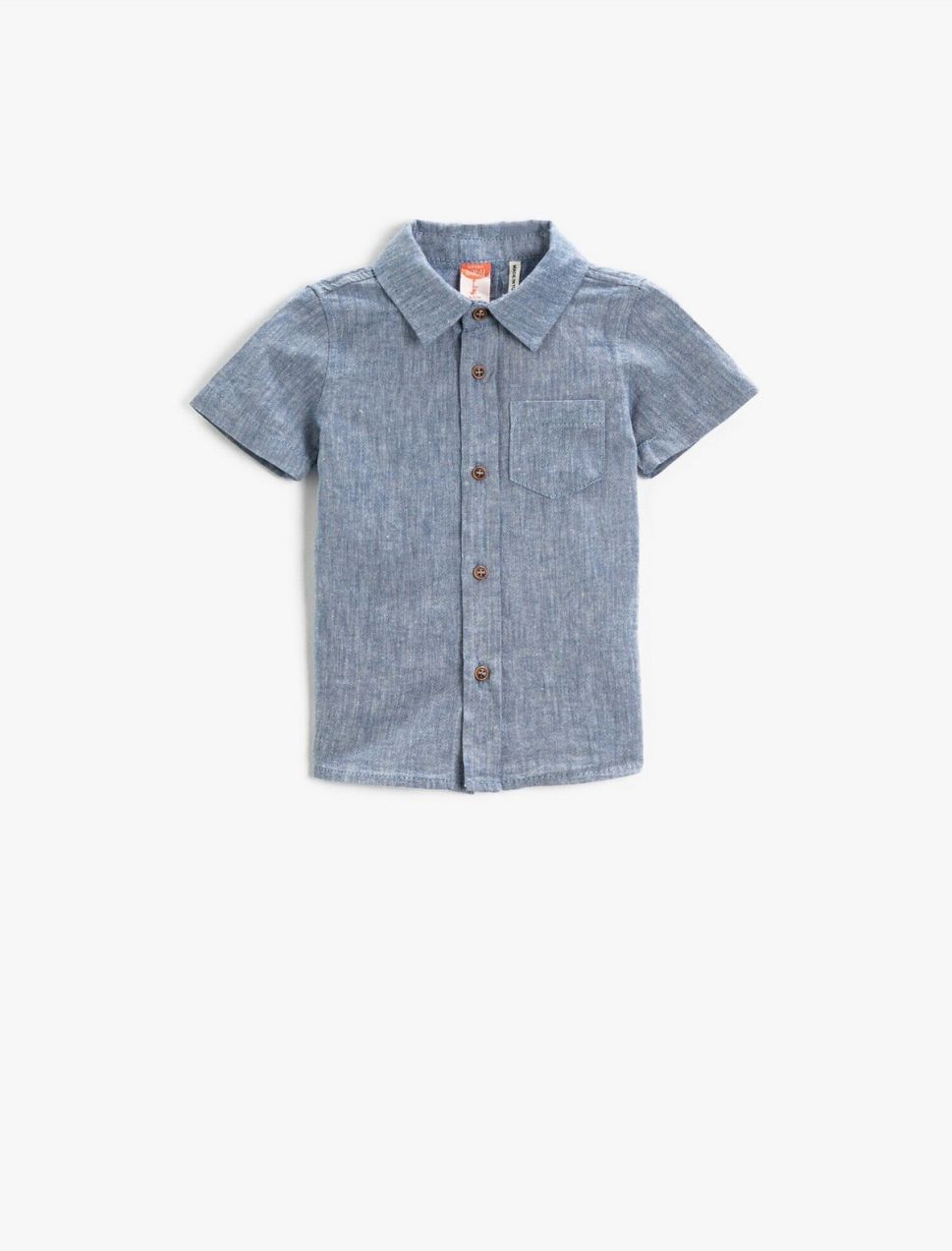 Koton Linen Blend Short Sleeve Shirt