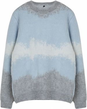 Trendyol Limited Edition Blue Regular Crew Neck Ethnic Knitwear Sweater