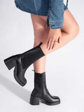 Black high Chelsea boots Sergio Leone