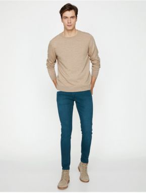 Koton Men's Green Slim Fit Trousers