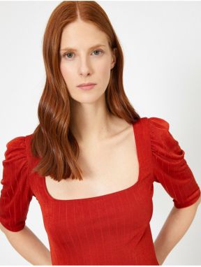 Koton Women's Hollow Neck T-shirt