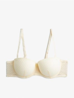 Koton Strapless Push Up Bra Supported Padded Covered Underwire