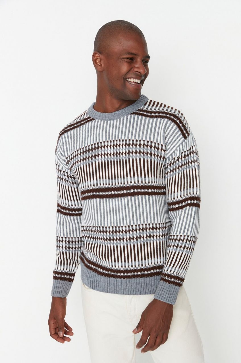 Trendyol Sweater - Gray - Regular fit
