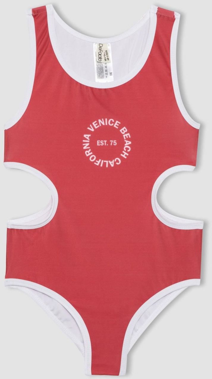 DEFACTO Girl's Printed Swimsuit