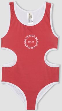 DEFACTO Girl's Printed Swimsuit