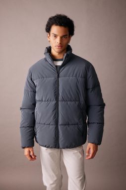 DEFACTO Slim Fit Stand Collar Lined Puffer Jacket