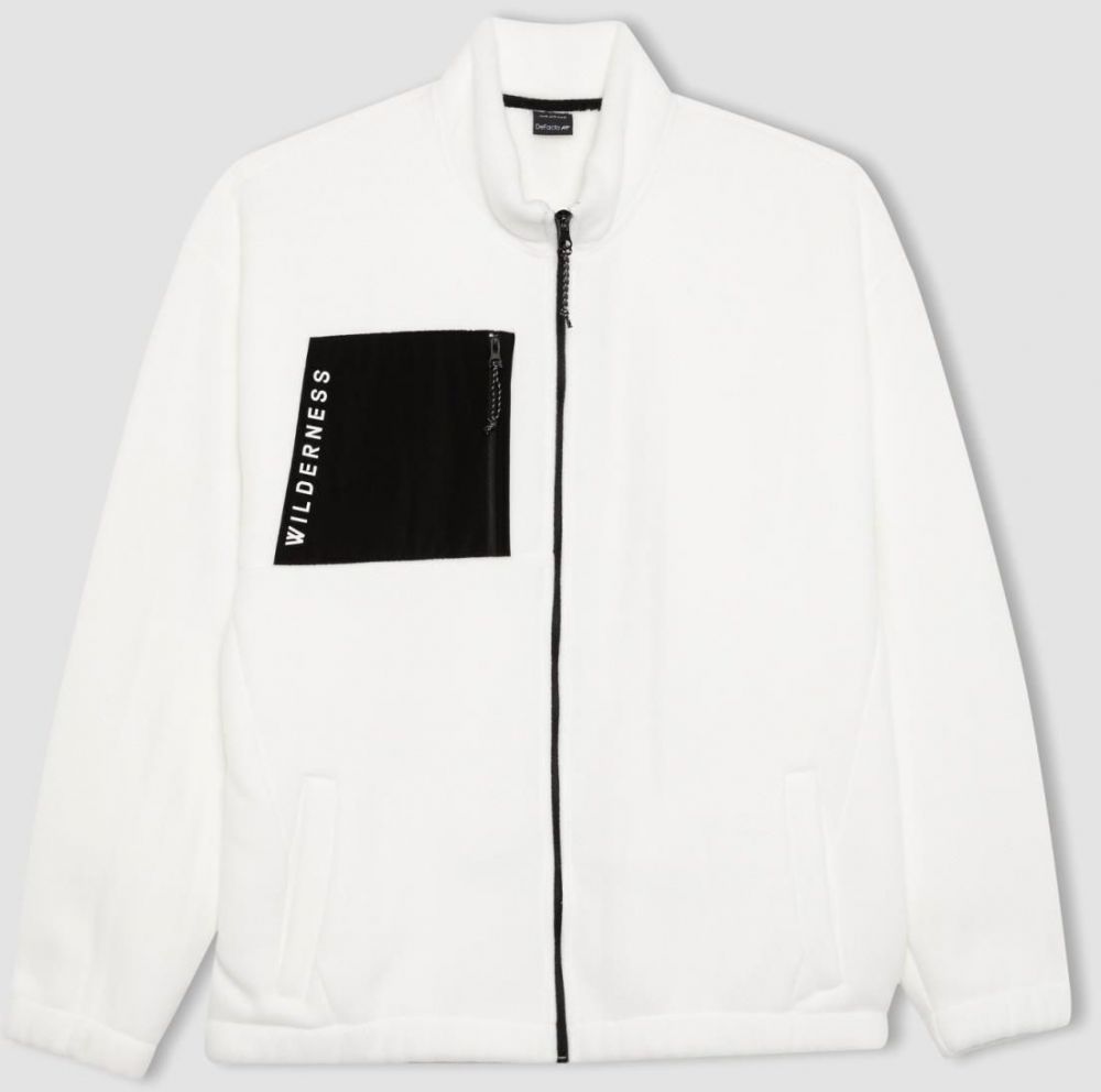 DEFACTO Fit Oversize Fit Fleece Cardigan