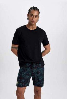 DEFACTO Fit Regular Fit Stretchy Textured Short Beach Shorts