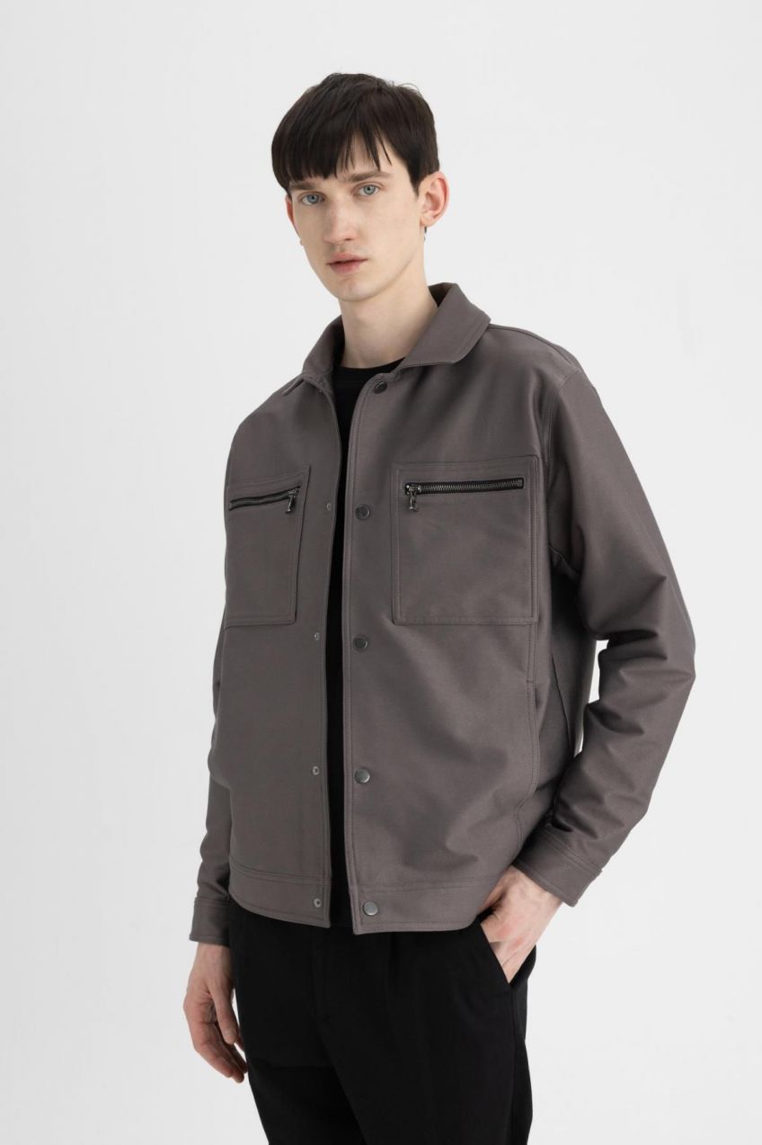 DEFACTO Regular Fit Shirt Collar Jacket Coat