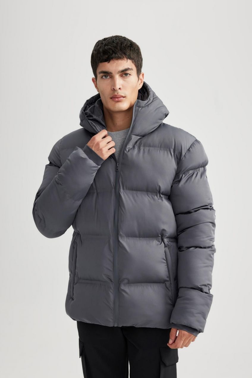 DEFACTO Water Repellent Regular Fit Hooded Puffer Jacket