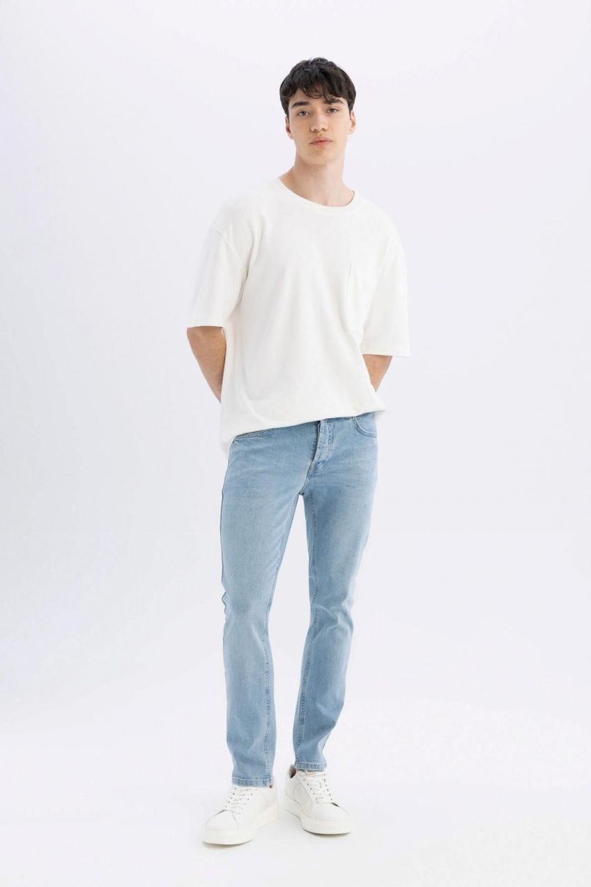 DEFACTO Pedro Slim Fit Slim Fit Normal Waist Narrow Leg Jean Trousers