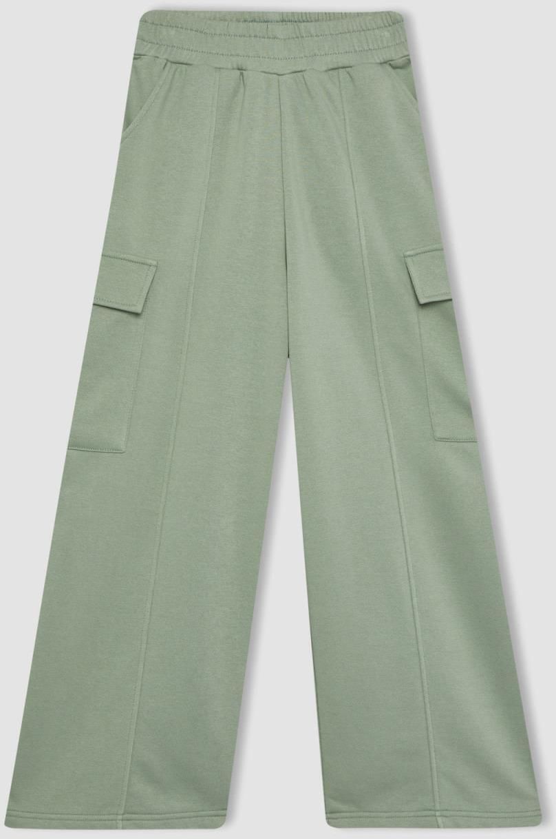 DEFACTO Girl's Wide Leg Cargo Sweatpants