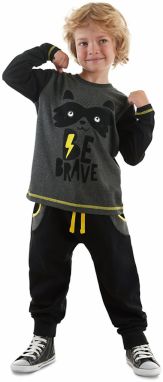 Denokids Be Brave Boy T-shirt Tracksuit Bottom Set