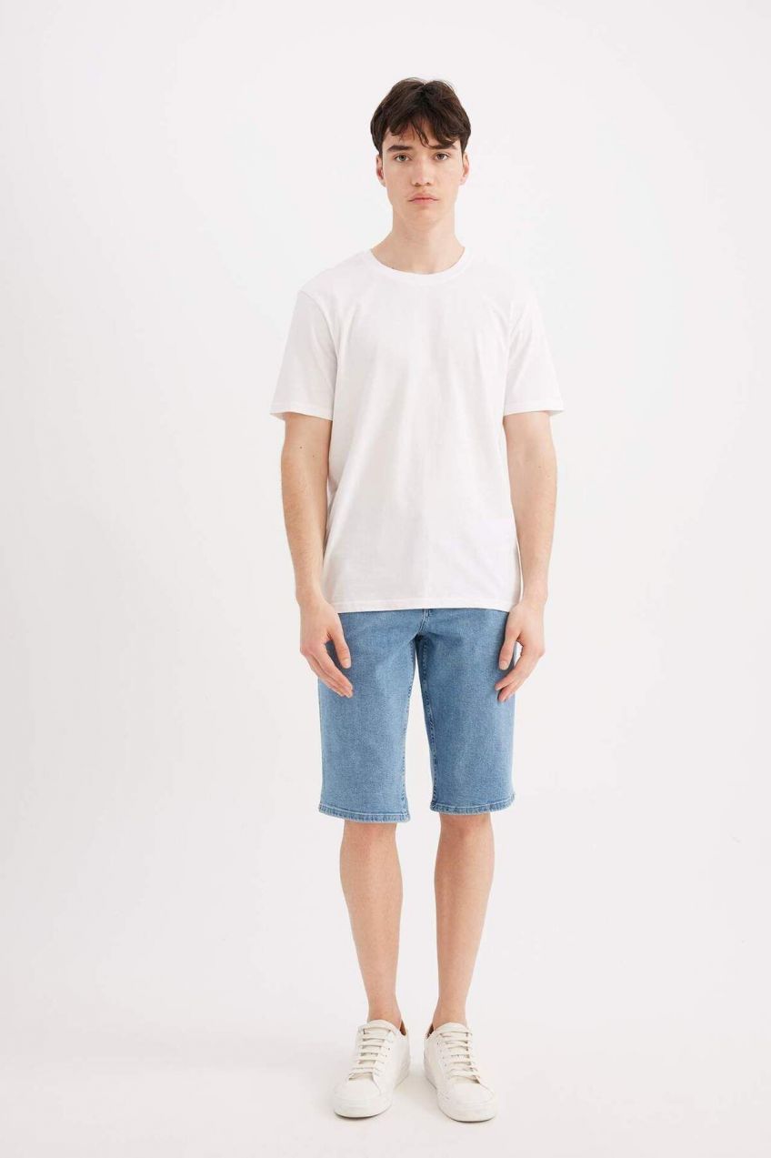 DEFACTO Regular Fit Jean Bermuda Shorts