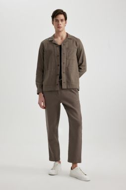 DEFACTO Regular Fit Straight Leg Cotton Trousers