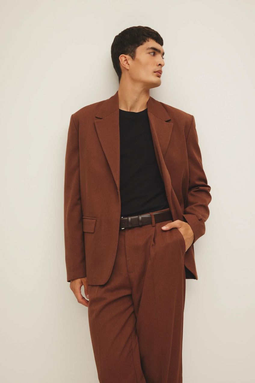 DEFACTO Relax Fit Jacket Collar Lined Blazer Jacket