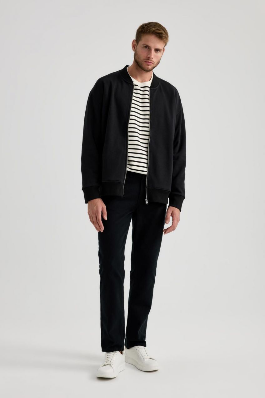 DEFACTO Regular Fit Slim Leg Cotton Trousers