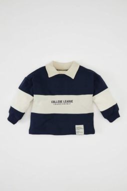 DEFACTO Baby Boy Polo Neck Printed Sweatshirt