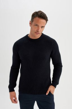 DEFACTO Standard Fit Crew Neck Thessaloniki Fabric Sweater