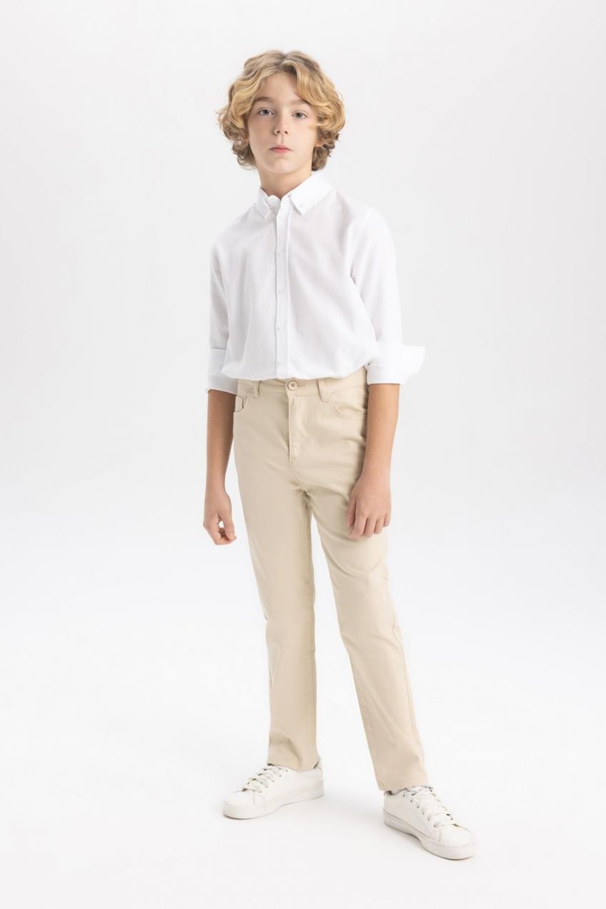 DEFACTO Boy's Straight Leg Gabardine Trousers