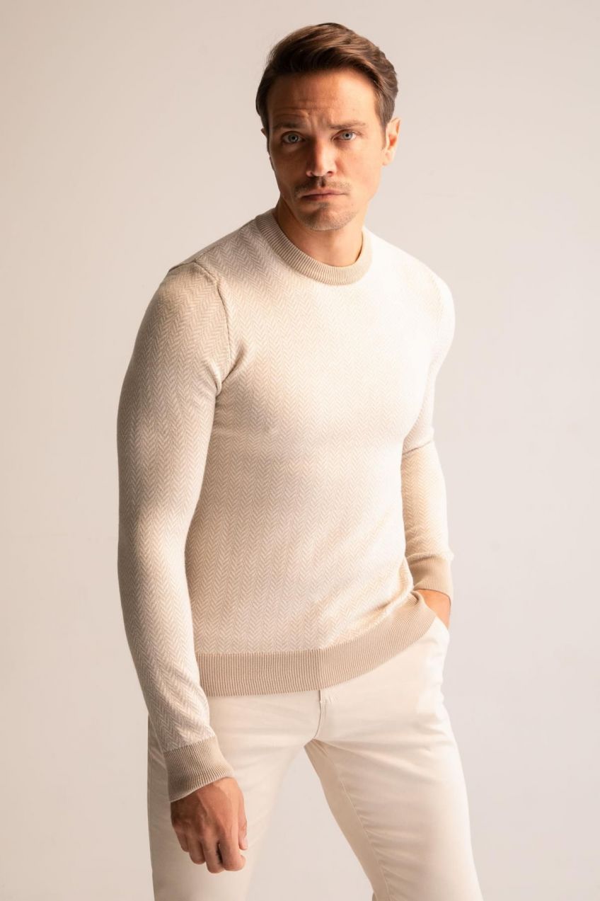 DEFACTO Slim Fit Crew Neck Knitwear Sweater