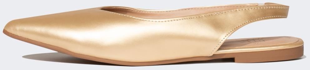 DEFACTO Women's Flat Sole Faux Leather Ballerinas