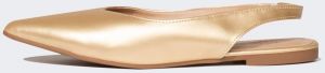 DEFACTO Women's Flat Sole Faux Leather Ballerinas
