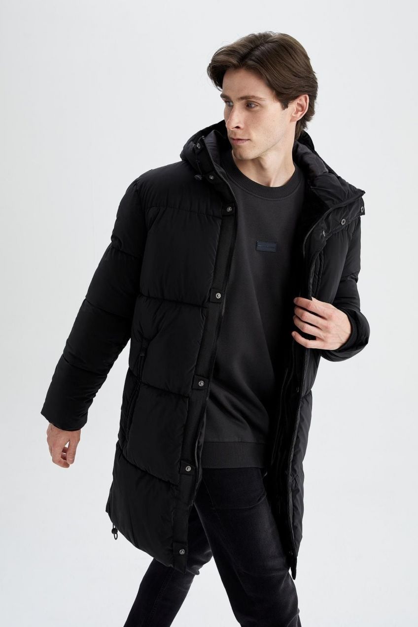 DEFACTO Regular Fit Hooded Coat
