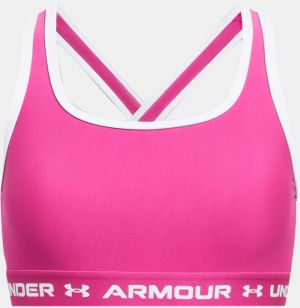 Ružová dievčenská športová podprsenka Under Armour G Crossback Mid Solid