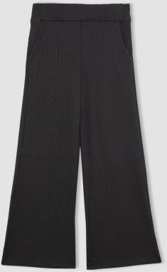 DEFACTO Girl's Straight Fit Waffle Trousers