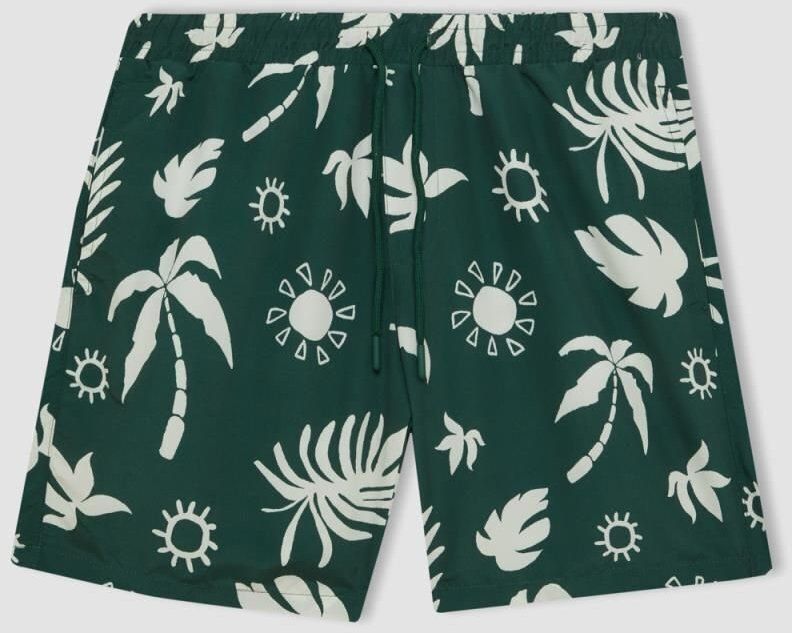 DEFACTO Regular Fit Patterned Short Swim Shorts