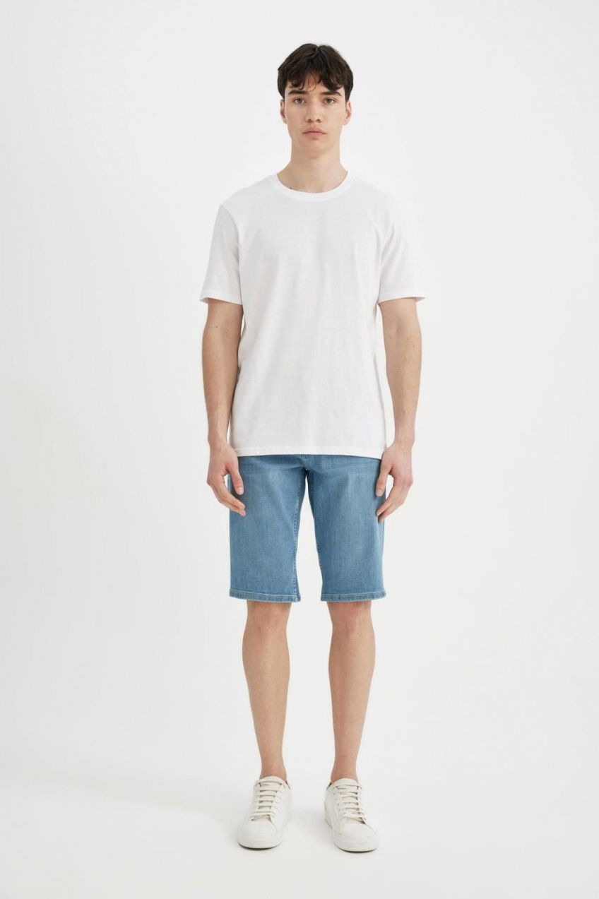 DEFACTO Slim Fit Jean Bermuda Shorts