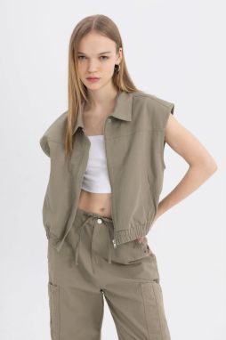 DEFACTO Cool Regular Fit Zippered Gabardine Vest