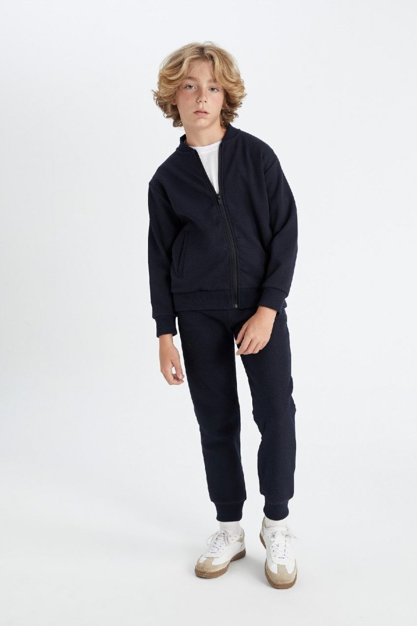 DEFACTO Boys College Collar Bomber Cardigan