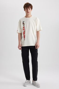 DEFACTO Relax Fit Cargo Pocket Straight Leg Gabardine Trousers