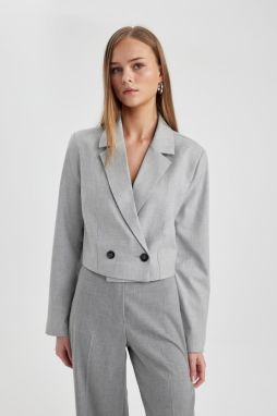 DEFACTO Crop Jacket Lapel Blazer Jacket
