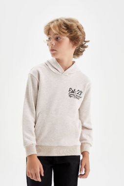 DEFACTO Boy Printed Hooded School Sweatshirt