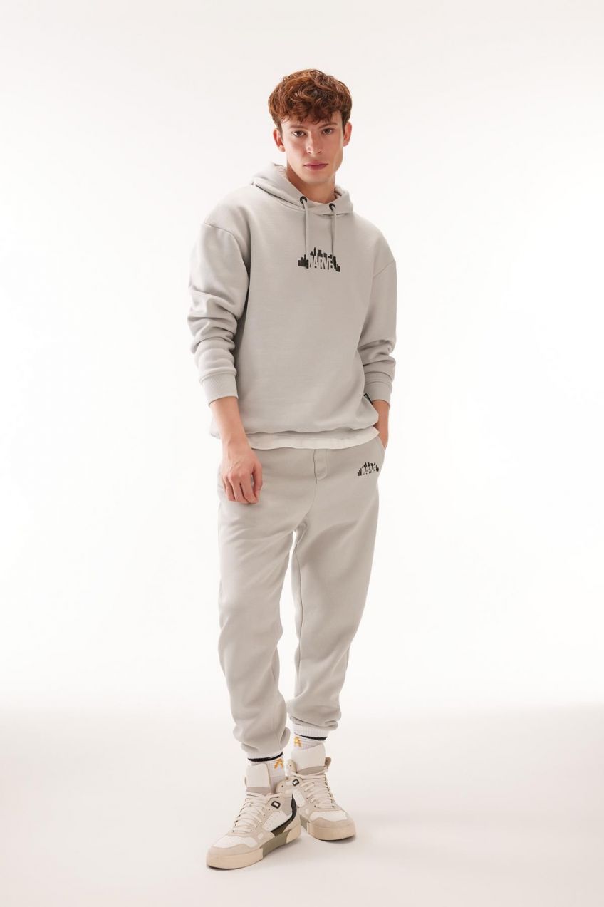DEFACTO Marvel Logo Only Regular Fit Fleto Pocket Sweatpants