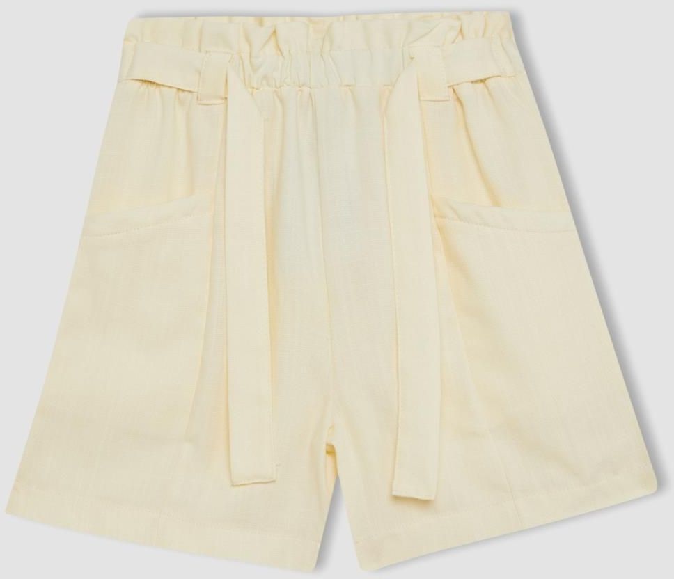 DEFACTO Girl's Pocketed Paperbag Shorts