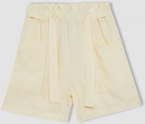DEFACTO Girl's Pocketed Paperbag Shorts