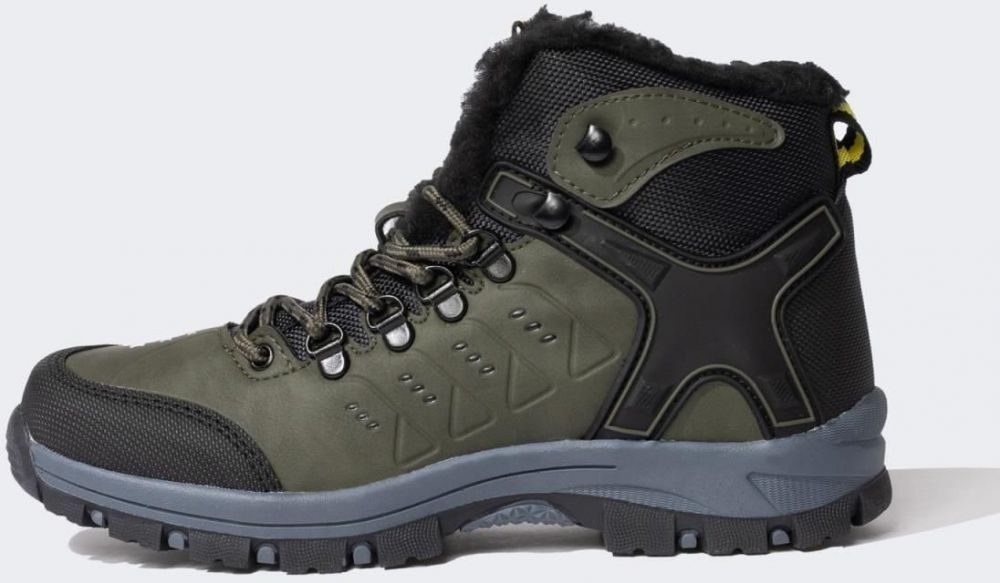 DEFACTO Boy's Serrated Sole Faux Leather Trekking Boots