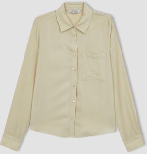 DEFACTO Regular Fit Long Sleeve Viscose Shirt