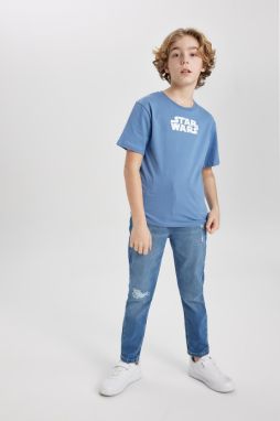 DEFACTO Boy's Carrot Fit Ripped Detailed Straight Leg Jean Trousers
