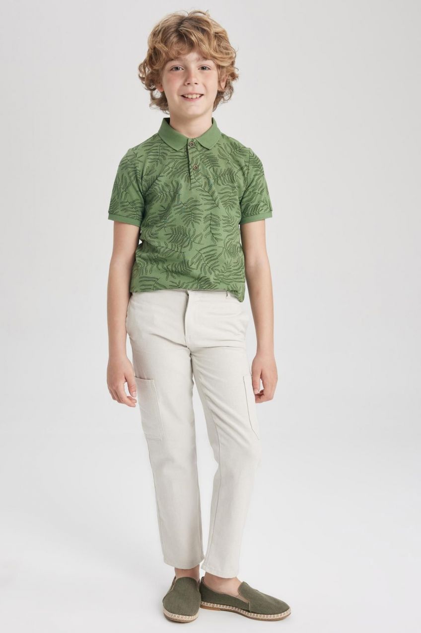 DEFACTO Boy's Standard Leg Linen Look Trousers
