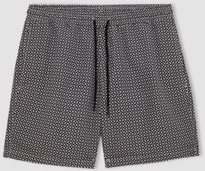 DEFACTO Regular Fit Patterned Mesh Lined Short Swim Shorts