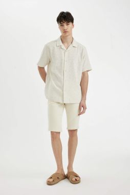 DEFACTO Slim Fit Narrow Fit Normal Waist Narrow Leg Jean Bermuda Shorts